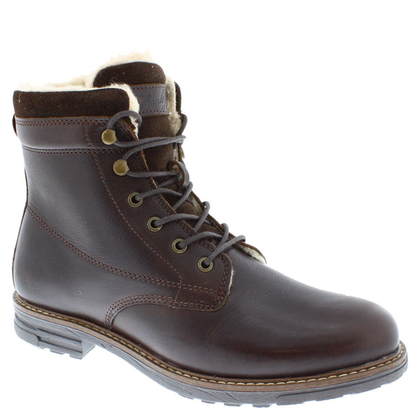 Frank James Glencoe Mens Lace Up Warm Fleece Zip Combat Boots