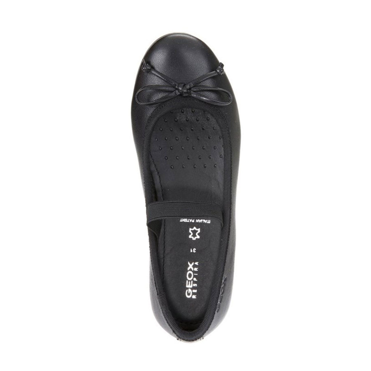 Geox Girls Black Elasticated Plie' School Shoes