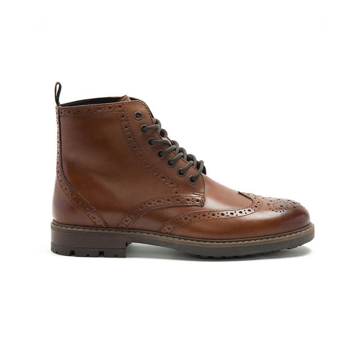 Thomas Crick Nesser Brogue Lace Up Leather Boots