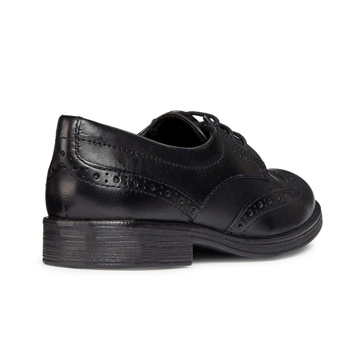 Geox Girls School Black Lace up J Agata D Shoes