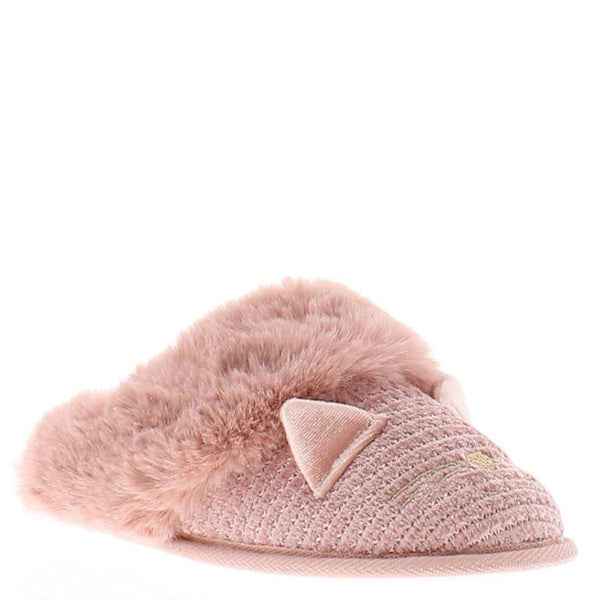 Cozipawz Kitz Cosy Faux Fur Cat Mule Slippers