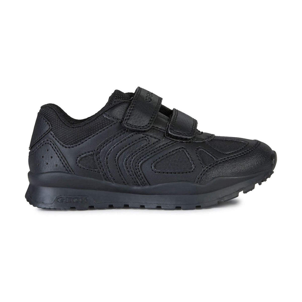 Geox Boys Black Touch Fastening Pavel School Shoes