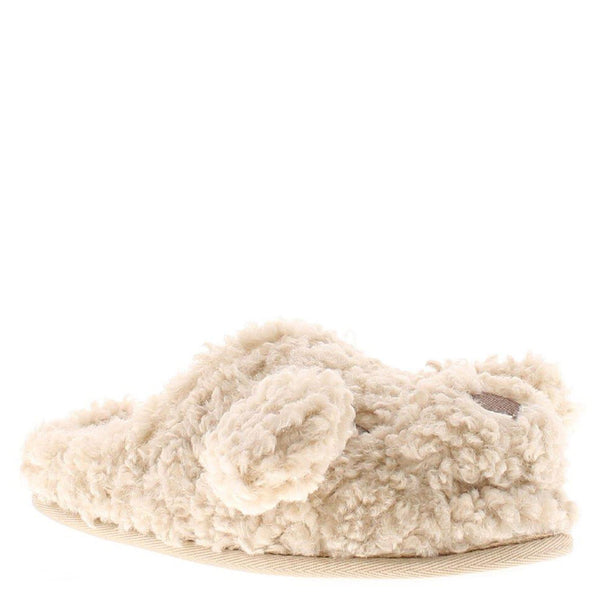 Cozipawz Curly Faux Fur Dog Mule Slippers