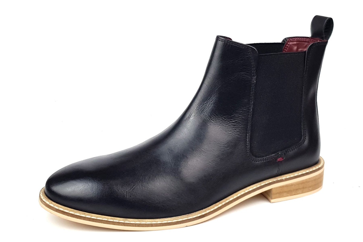 Frank James Bromley Leather Ankle Chelsea Pull On Mens Boots