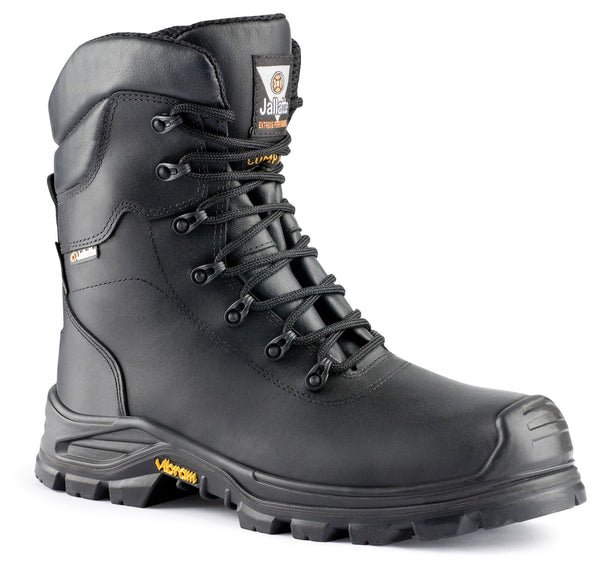Jallatte Jalsiberian S3 Black Leather Safety S3 Lace up Gore-Tex Vibram Mens Boots
