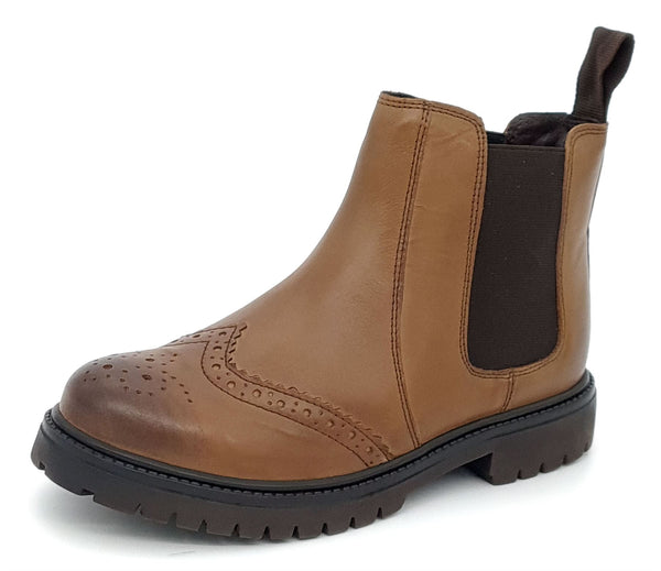 Frank James Grantham Leather Brogue Chelsea Junior Boots