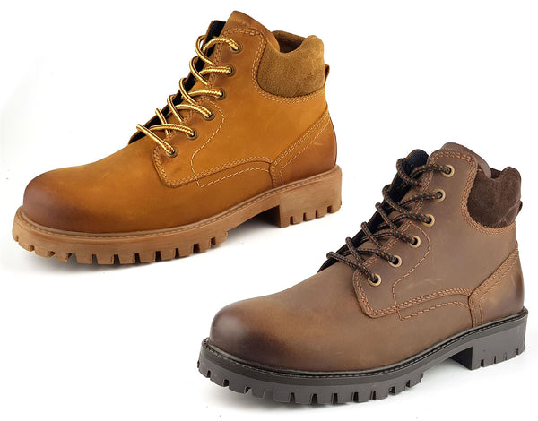 Frank James Bisley Mens Leather Lace Up Yuma Commando Casual Boots