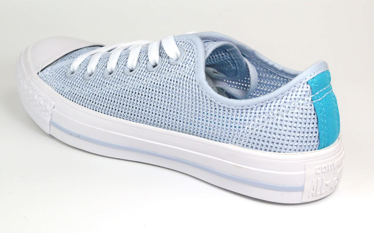 Converse Womens Blue All Star Ox Textile Trainers Canvas Lace Up Shoes