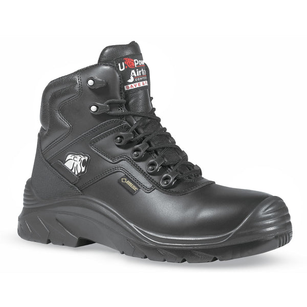 U-Power Drop Gore-Tex Metal Free Black Leather Mens Safety Toecap Work Boots