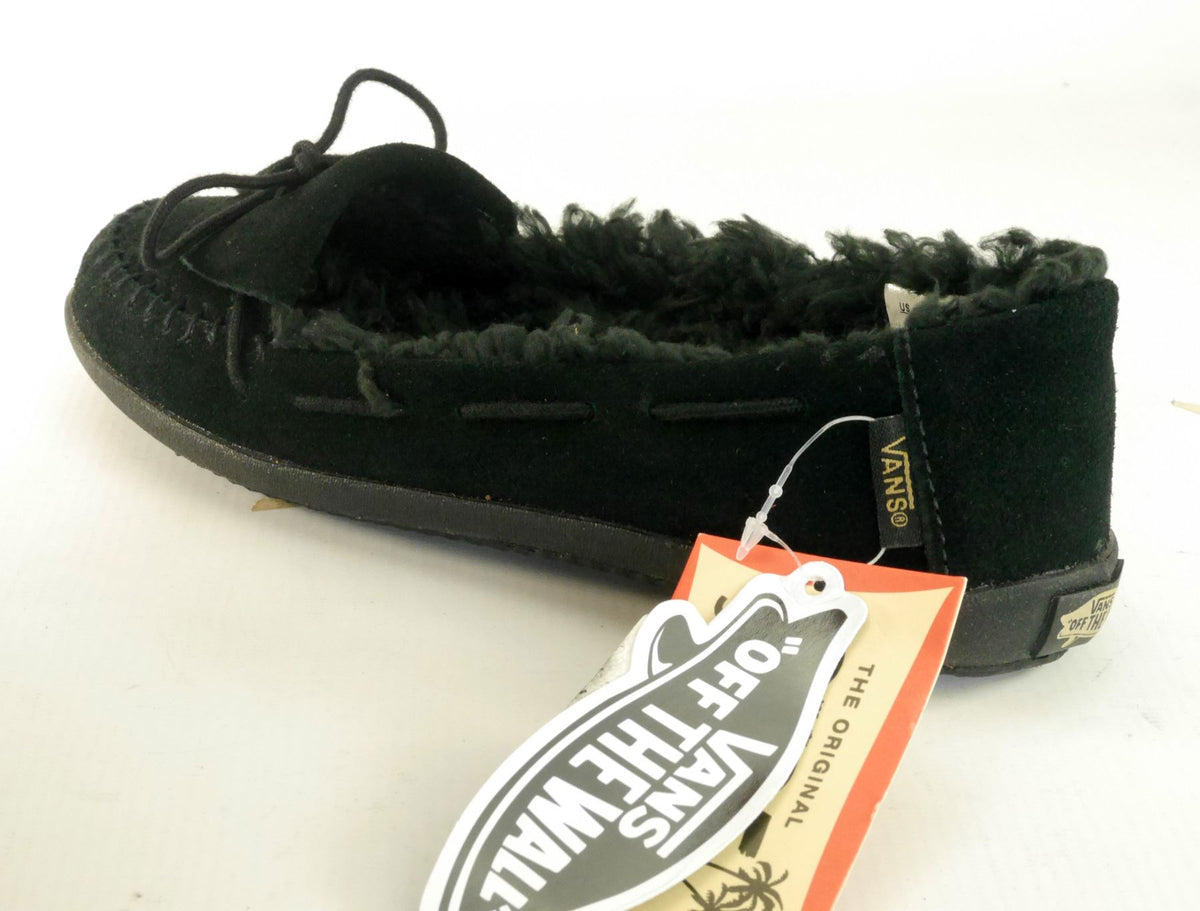 Vans Authentic Ladies Black Fleece Casual Spiller Pumps Shoes