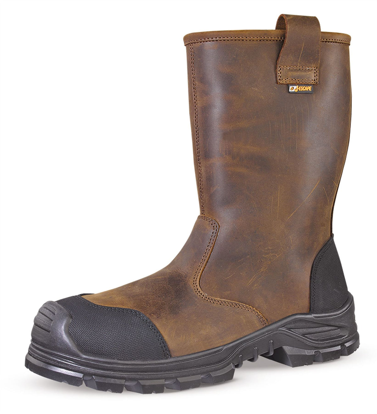 Jallatte Jalcypress Brown Full Grain Leather Rigger Safety Work Boots