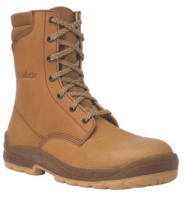 Jallatte J0662 Jalosbern High Leg Mens Leather Steel Toe Rigger Lace Honey Tan Brown Boot