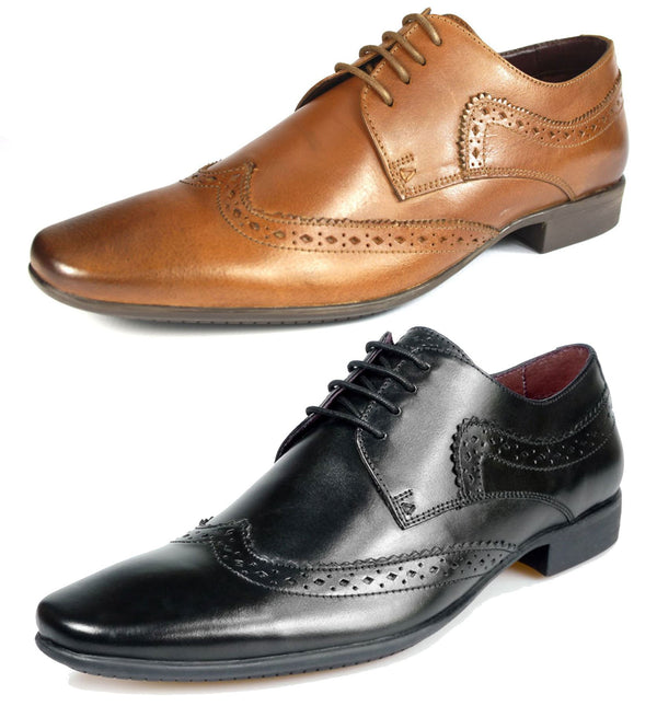 POD Ceres Pointed Toe Mens Leather Lace Up Brogues Formal Casual Shoes