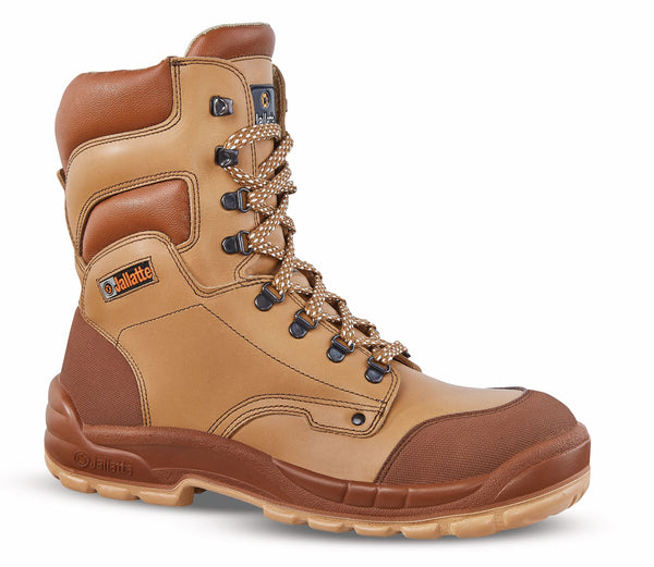 Jallatte Jalborg J0701 Hi Leg Mens Tan Brown Toe Cap Midsole Safety Work Lace Boots