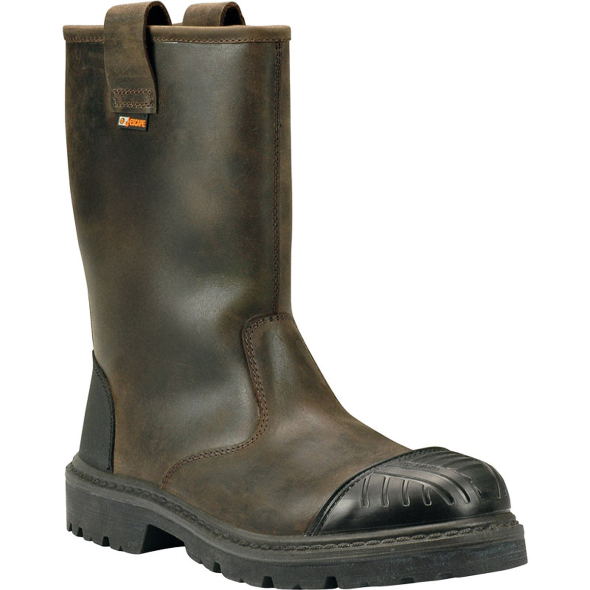 Jallatte Jalsalix Brown Greasy Leather Mens Vibram Safety S3 Toecap Misole Rigger Boots