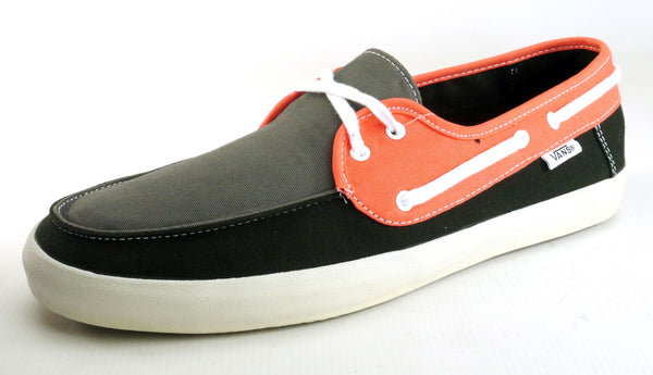 Vans Authentic Chauffeur Mens Lace Up Canvas Grey Black Red Pumps Boat Shoes