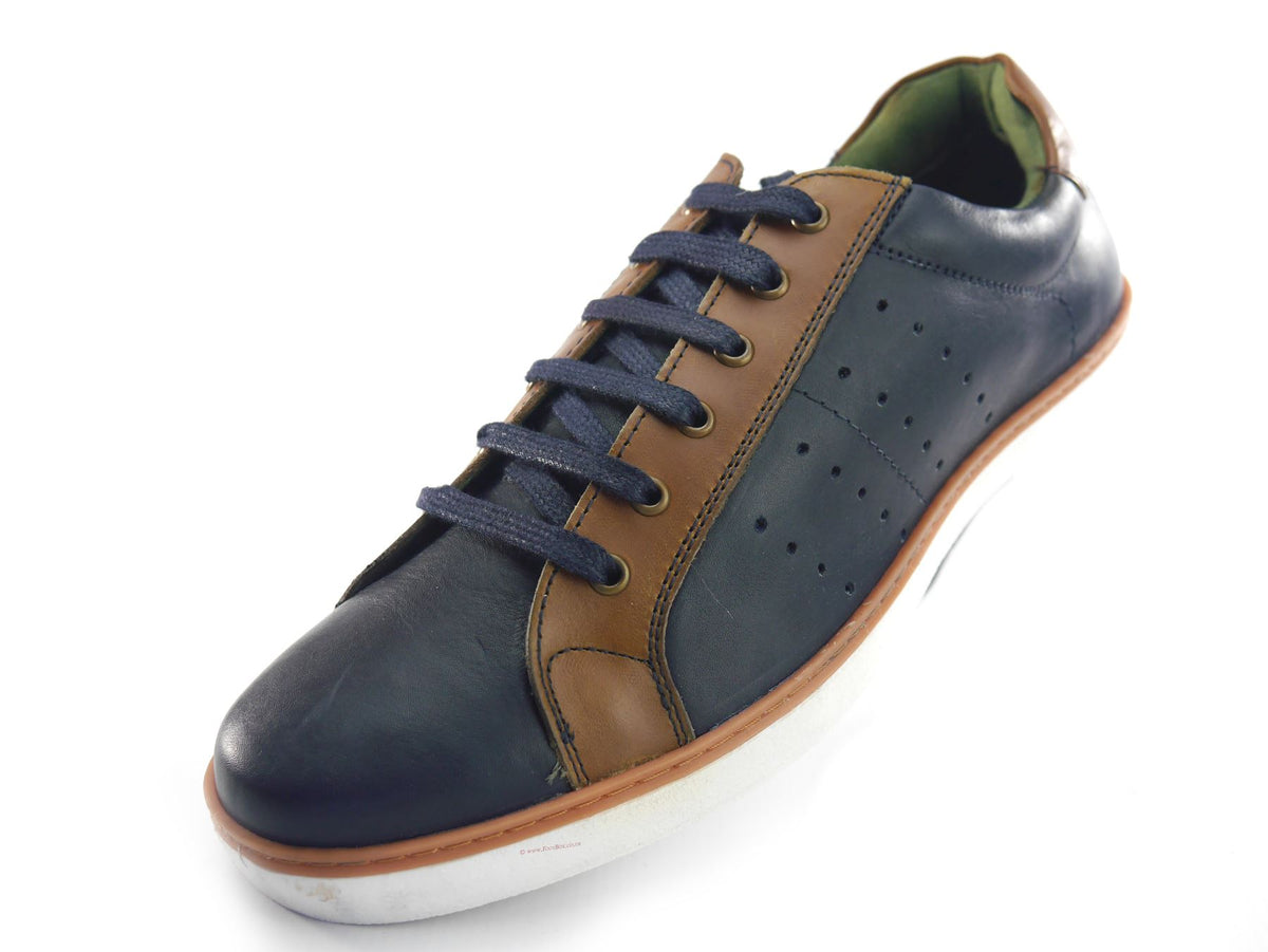 Silver Street Gower Casual Leather Lace Up Trainers Mens Shoes