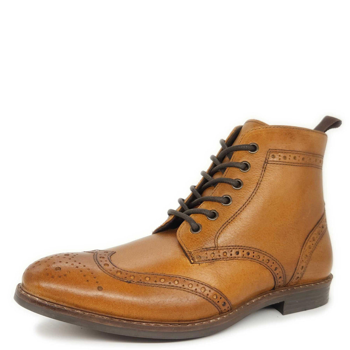 Red Tape Crick Askham Brogue Lace Up Mens Leather Boots