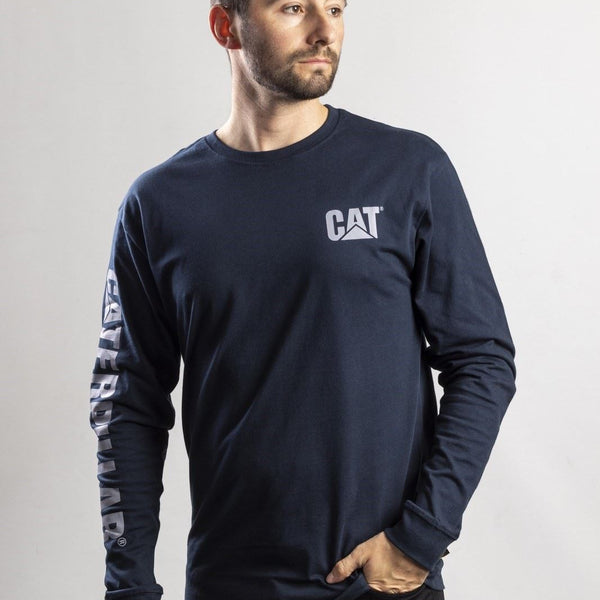 Caterpillar Trademark Banner Long Sleeve T-Shirt
