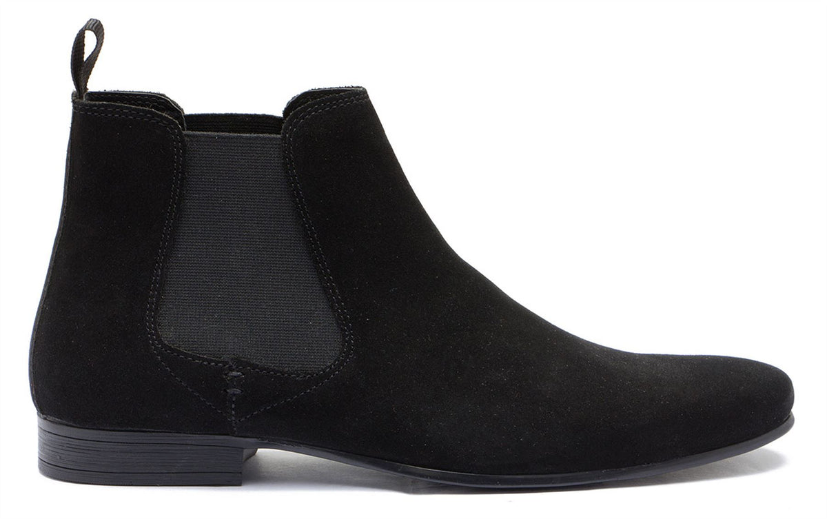 Thomas Crick Stanway Suede Pointed Leather Mens Ankle Chelsea Boots