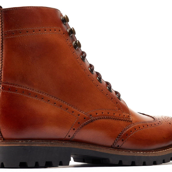Base London Boone Lace Up Brogue Boots