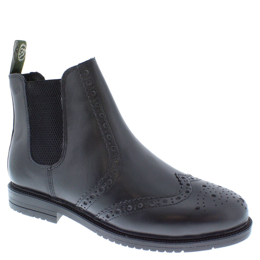 Frank James Peckham Mens & Boys Leather Brogue Chelsea Boots