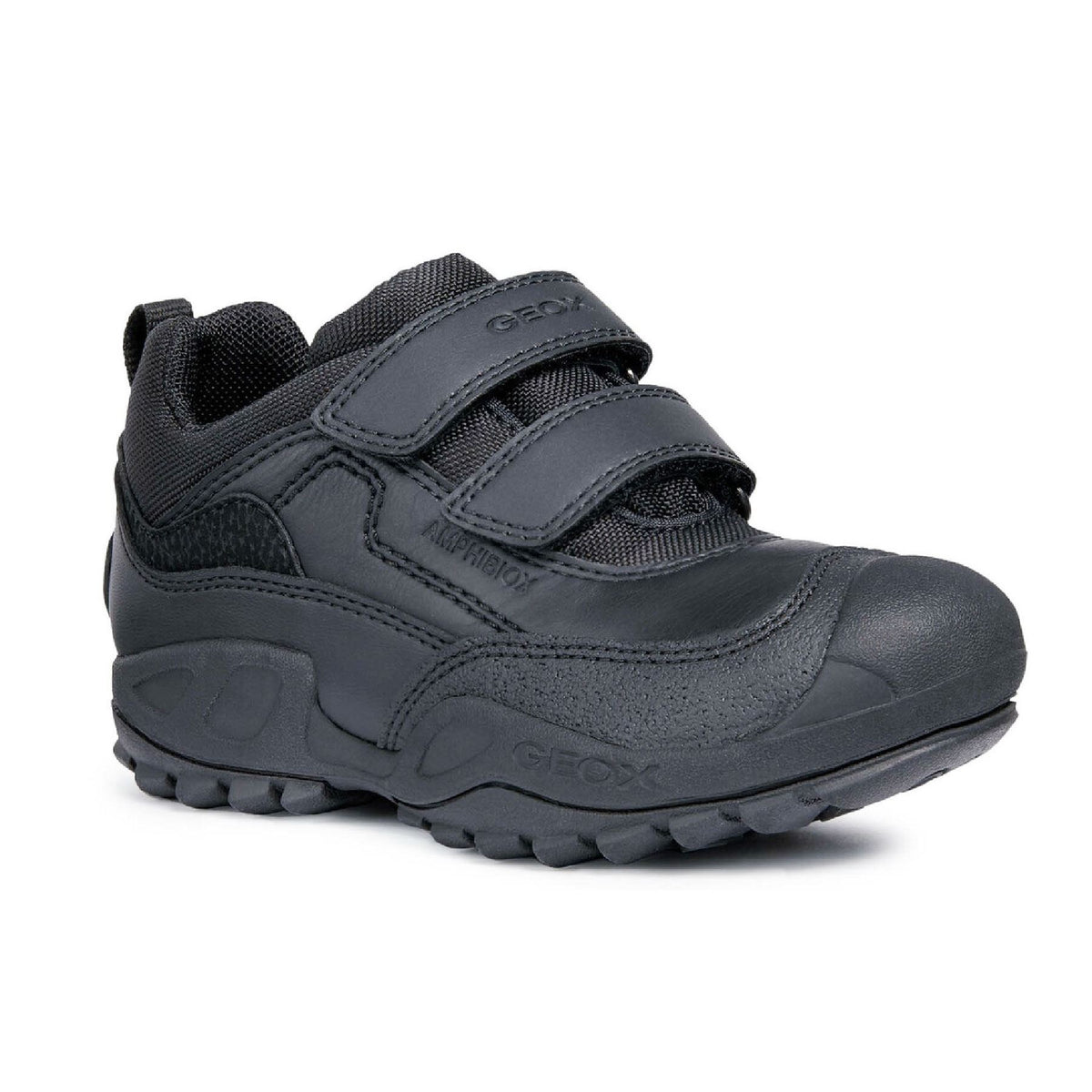 Geox Boys School Black Touch Fastening J New Savage Boy B A Waterproof Trainers