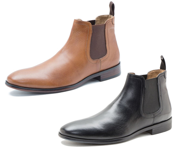 Thomas Crick Beeston Casual Formal Mens Leather Pull On Chelsea Boots