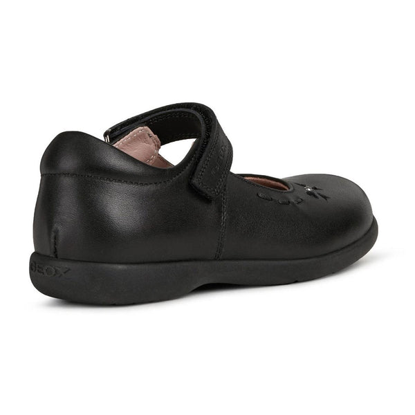 Geox Girls School Black Touch Fastening Naimara Girl Ballerina