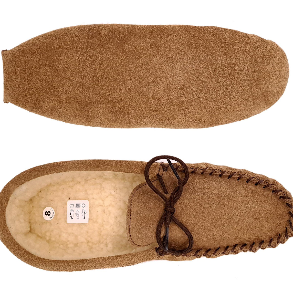 Coopers Suede Fleece Lined Soft Sole Mens Moccasin Slippers Made In England