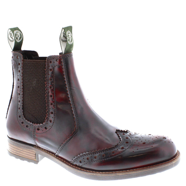 Frank James Chepstow Mens Brogue Chelsea Dealer Cleated Sole Leather Boots