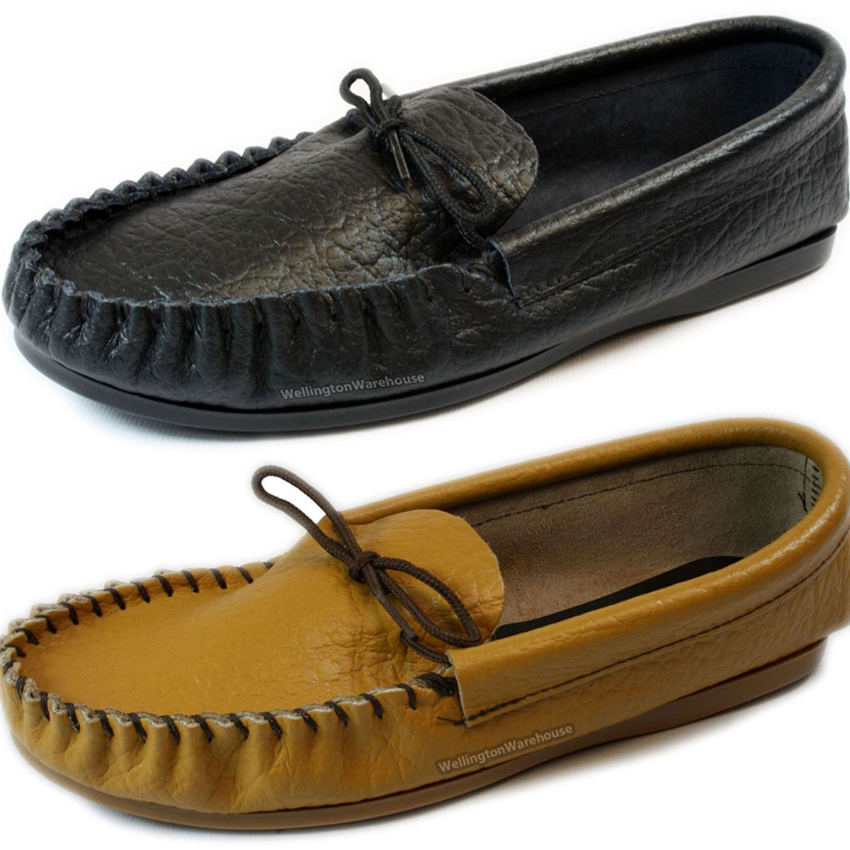 Coopers Moccasin Traditional Mens Leather Outdoor Slippers