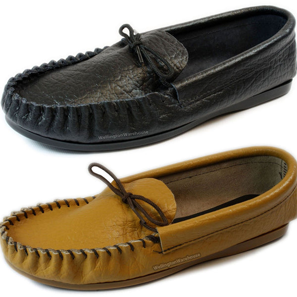 Coopers Moccasin Traditional Mens Leather Outdoor Slippers