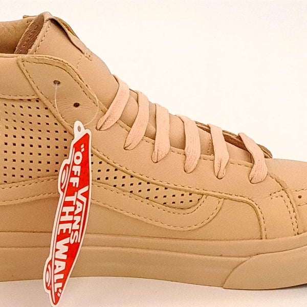 Vans Ua Sk8-Hi Slim Cutout Dx Womans Leather Lace Shoes Amberlight Trainers