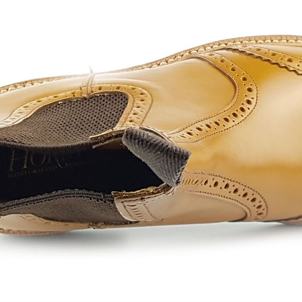 Charles Horrel England CH2008 Brogue Leather Welted Mens Chelsea Commando Boots