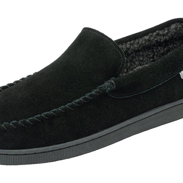 Dunlop Nathan Suede Leather Mens Memory Foam Loafer Slippers