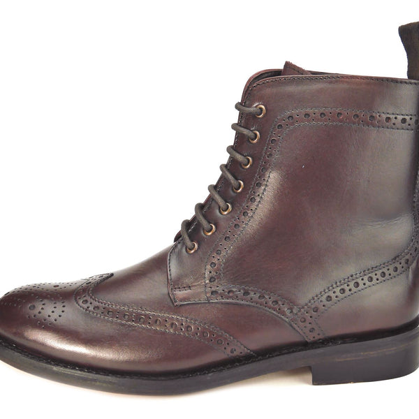 Frank James Benchgrade Moreton Leather Sole Welted Lace Up Brogue Dealer Boots