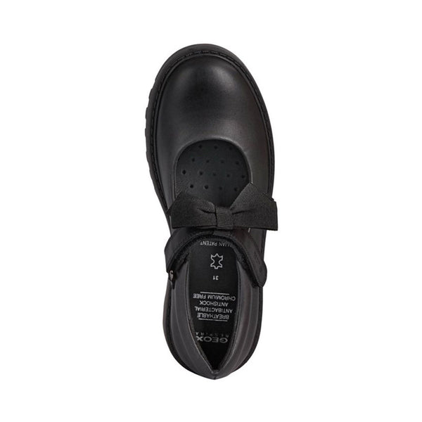 Geox Girls School Black Touch Fastening Casey Girl Ballerina