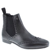 HX London Harlow Men's Leather Pointed Brogue Chelsea Boots