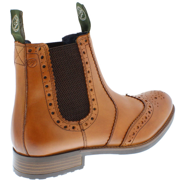 Frank James Chepstow Mens Brogue Chelsea Dealer Cleated Sole Leather Boots
