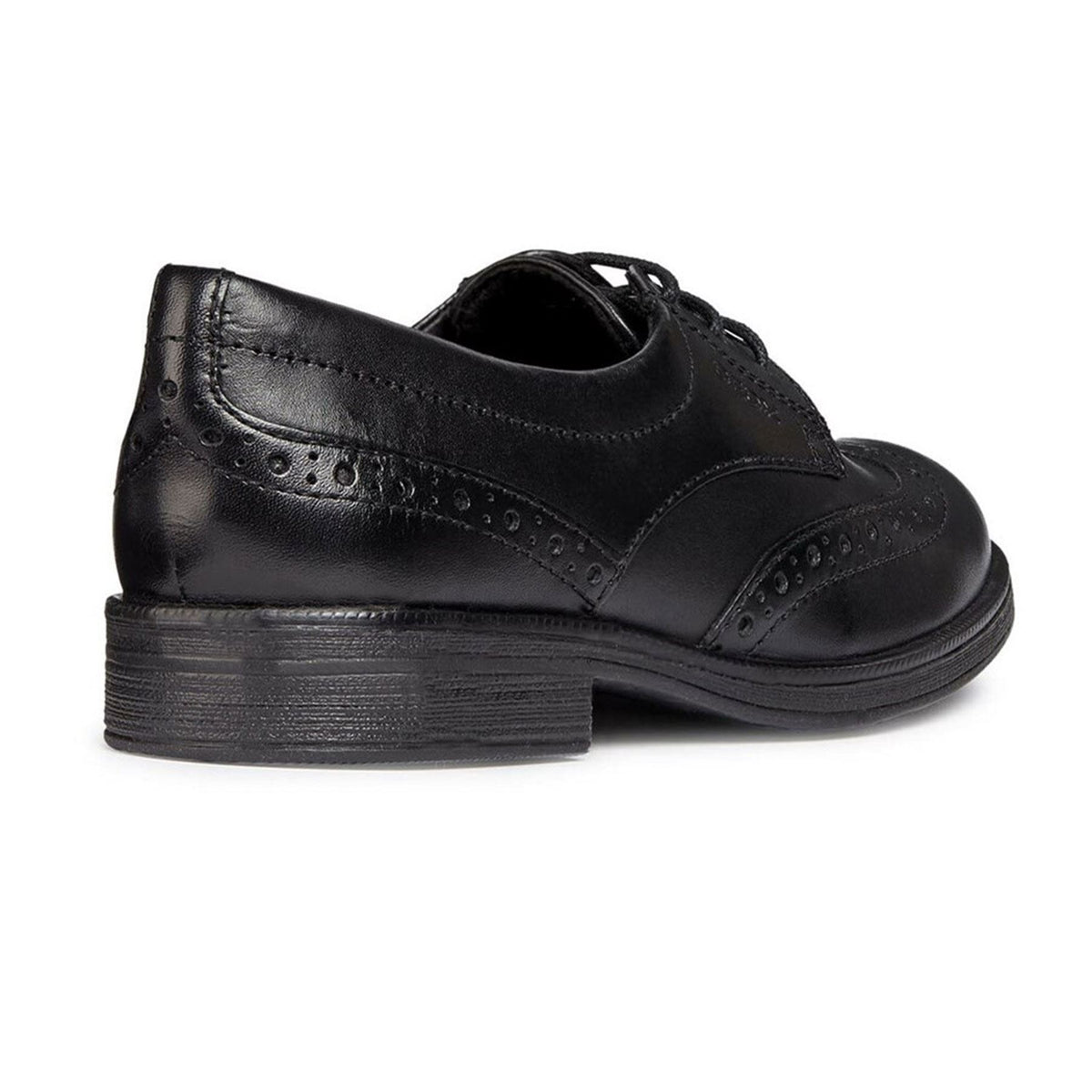 Geox Girls School Black Lace up J Agata D Shoes