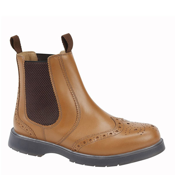 Grafters M 281 Brogue Capped Twin Gusset Chelsea Boots