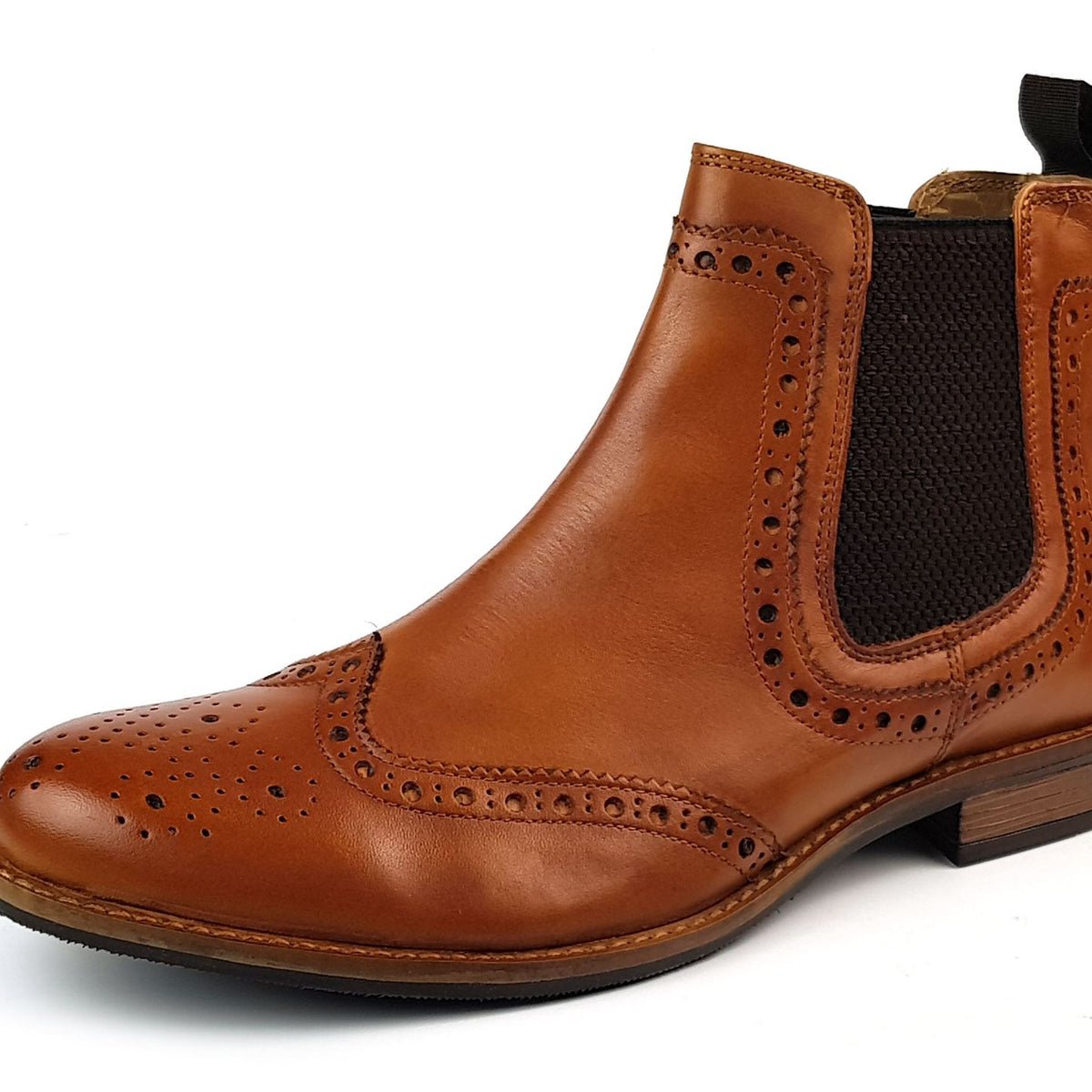 Roamers M143BT Mens Leather Cheslea Pull On Dealer Boots