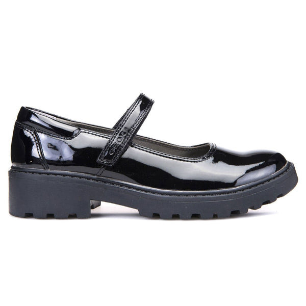 Geox Girls School Black Touch Fastening J Casey G. P Shoes