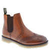 Frank James Warkton Leather Pull On Mens Brogue Chelsea Boots