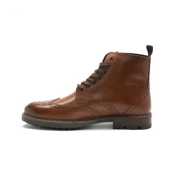 Thomas Crick Nesser Brogue Lace Up Leather Boots