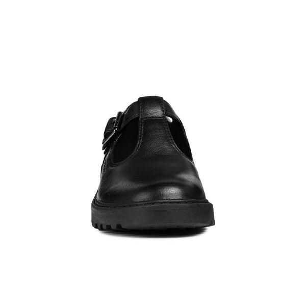 Geox Girls School Black Buckle J Casey G. E Shoes