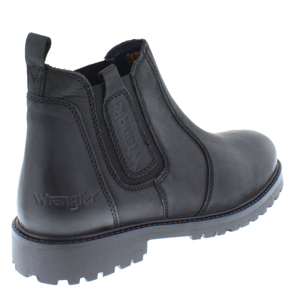 Wrangler Yuma Chelsea Ankle Leather Pull On Mens Boots