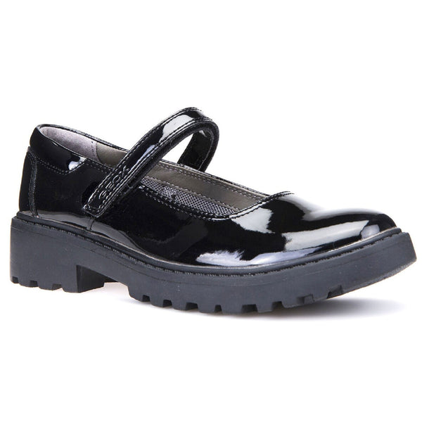 Geox Girls School Black Touch Fastening J Casey G. P Shoes