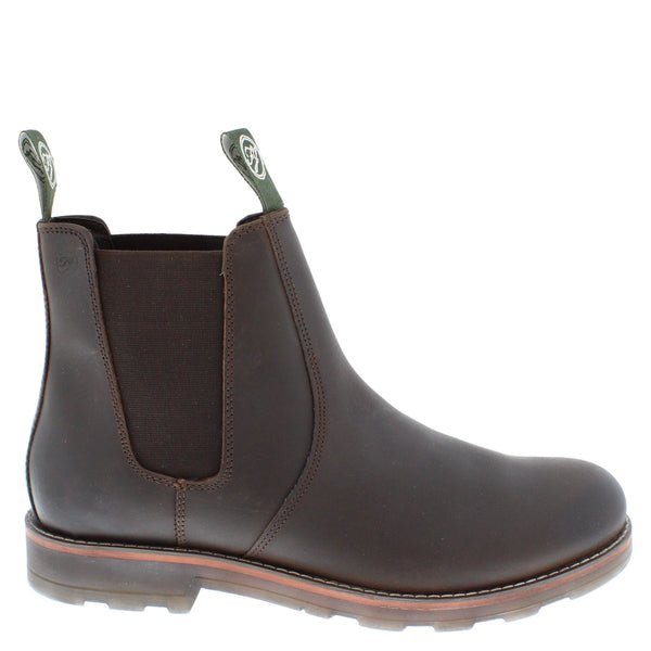 Frank James Brigstock Brogue Leather Pull On Mens Brogue Chelsea Dealer Boots